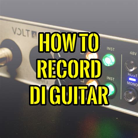 di for guitar recording